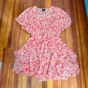 Pink and oranges floral just Taylor dress